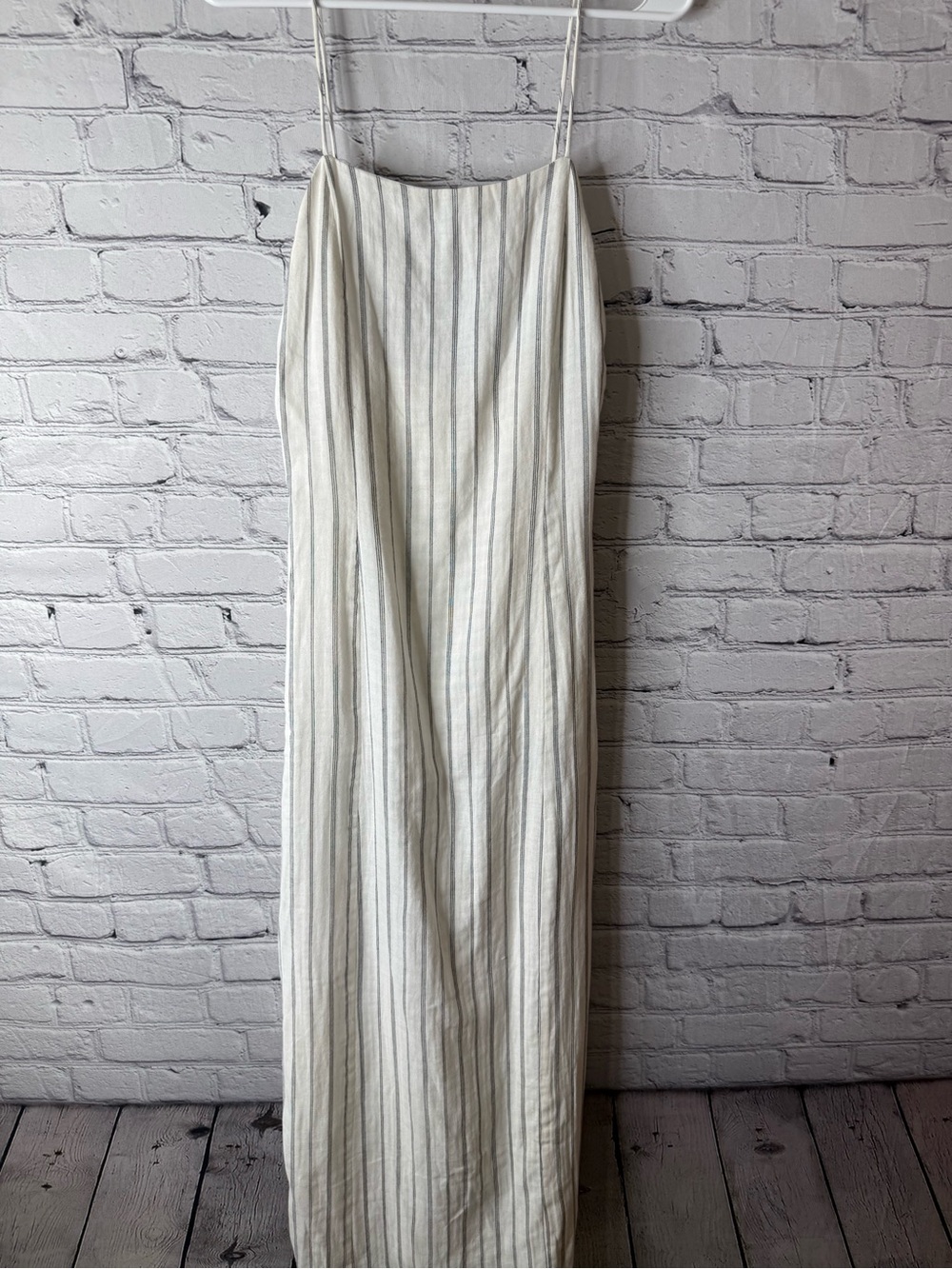 Jen’s pirate booty Striped Cream Maxi dress small